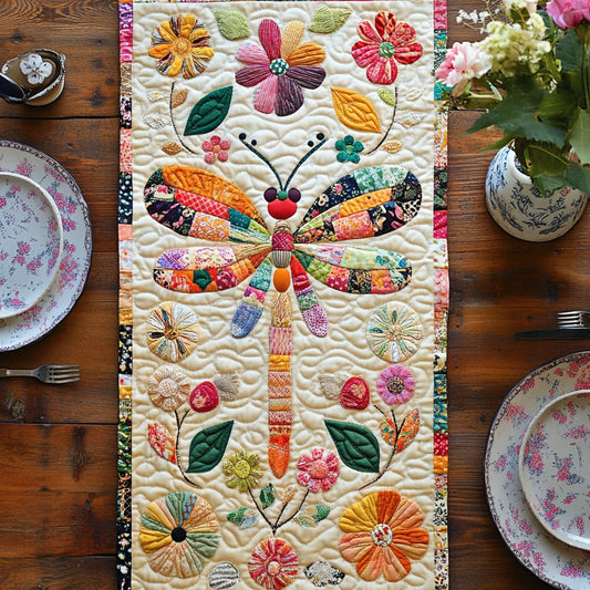 Floral Drift Quilted Table Runner NCU0PT5415