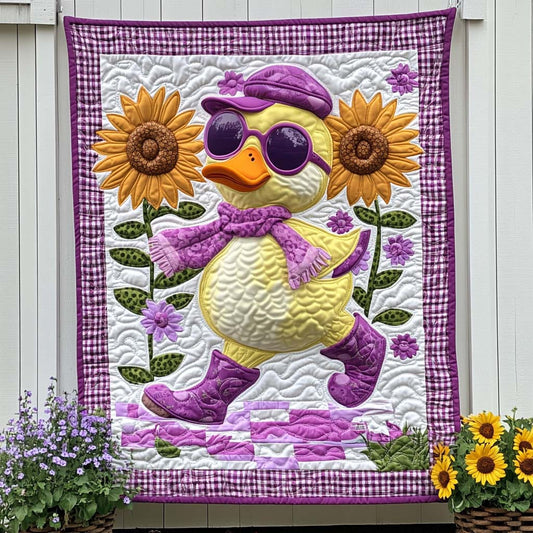 Floral Duck Walk Quilted Blanket NCU0NT8251