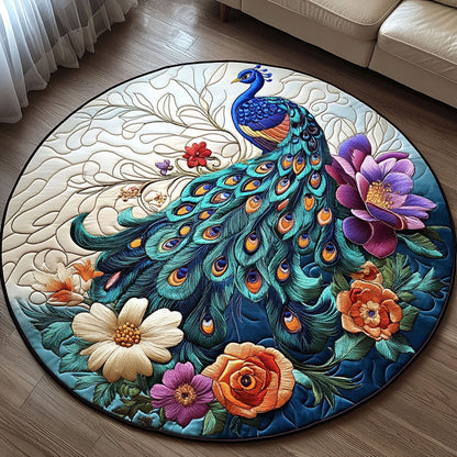 Floral Elegance Quilted Round Mat NCU0NT4888