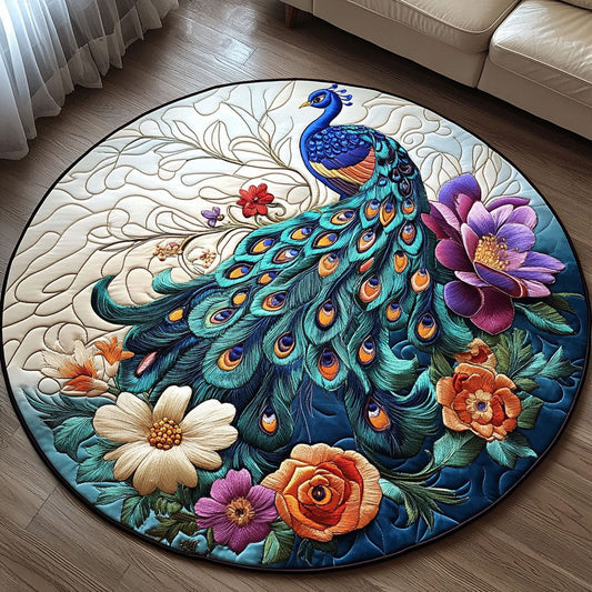 Floral Elegance Quilted Round Mat NCU0NT4888