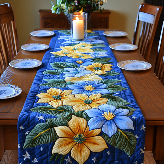 Floral Elegance Quilted Table Runner NCU0VH4469