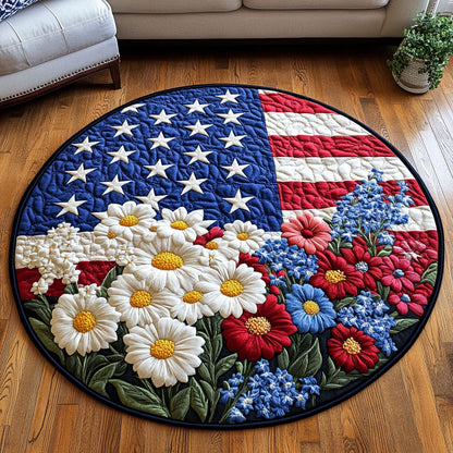 Patriotic Quilted Round Mat NCU0VT160