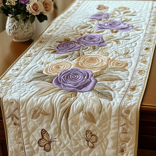 Floral Embrace Quilted Table Runner NCU0VL1431