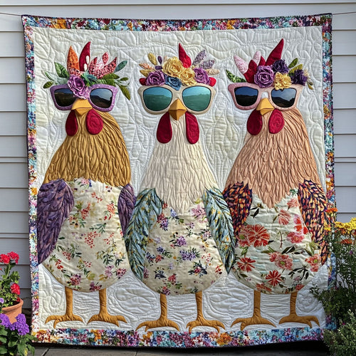 Floral Feathered Friends Quilted Blanket NCU0NT6947