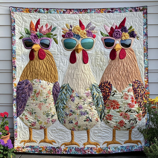 Floral Feathered Friends Quilted Blanket NCU0NT6947
