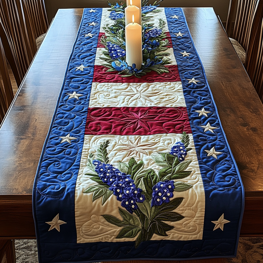 Floral Flag Quilted Table Runner NCU0VH4143