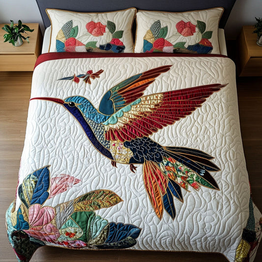 Floral Flight 3-Piece Quilted Bedding Set NCU0NT4972
