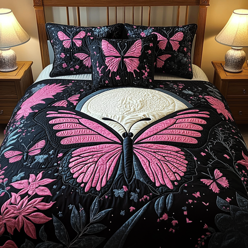Floral Flight 3-Piece Quilted Bedding Set NCU0VH2210