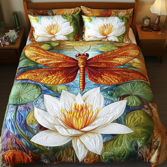 Floral Flight 3-Piece Quilted Bedding Set NCU0VH3984