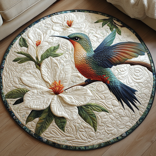 Floral Flight Quilted Round Mat NCU0DV5587