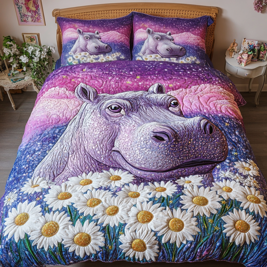 Floral Float 3-Piece Quilted Bedding Set NCU0VH5414