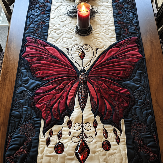 Floral Flutter Quilted Table Runner NCU0VH2105