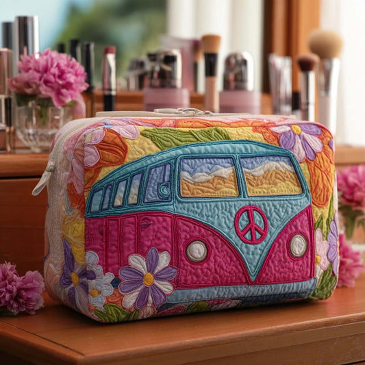 Floral Freedom Van Quilted Makeup Bag NCU0PT9427