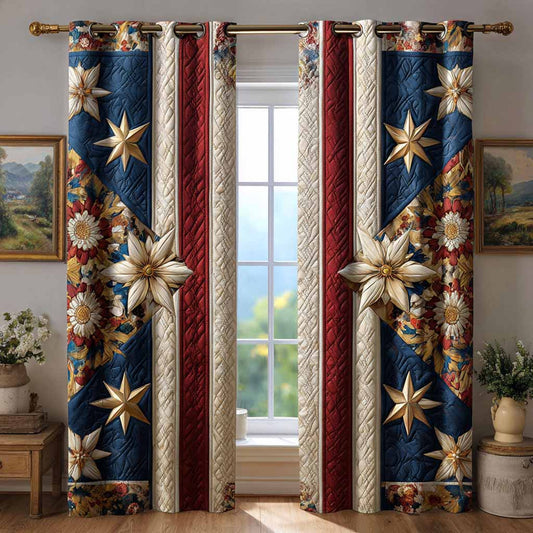 Floral Garden Quilted Curtains NCU0XD2307