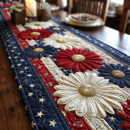 Floral Glory Quilted Table Runner NCU0VH5759