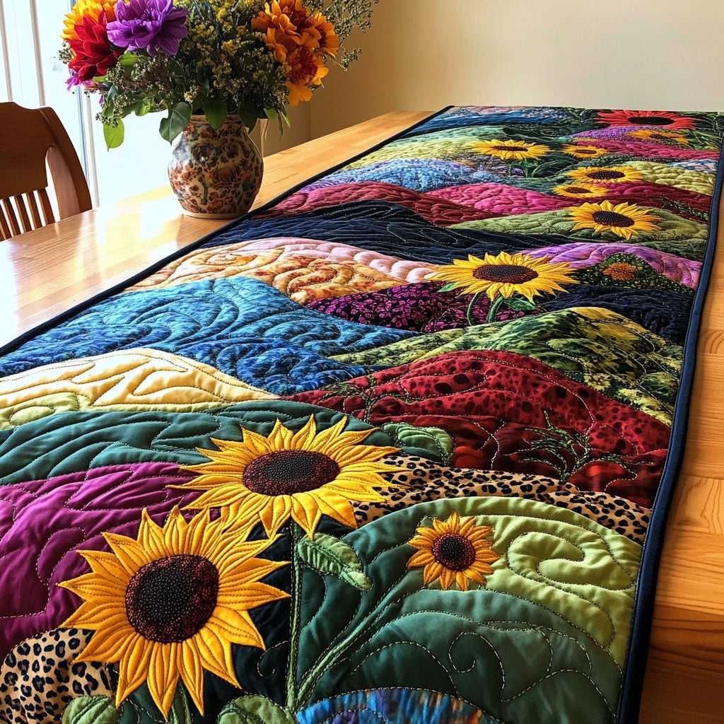 Floral Glow Quilted Table Runner NCU0NT7281