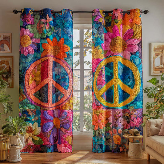 Floral Groove Quilted Curtains NCU0XD1565