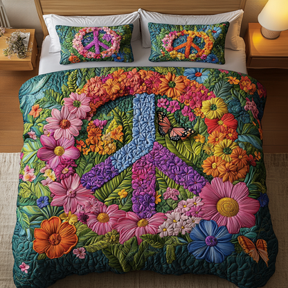 Floral Harmony Quilted Bedding Set NCU0DK6382