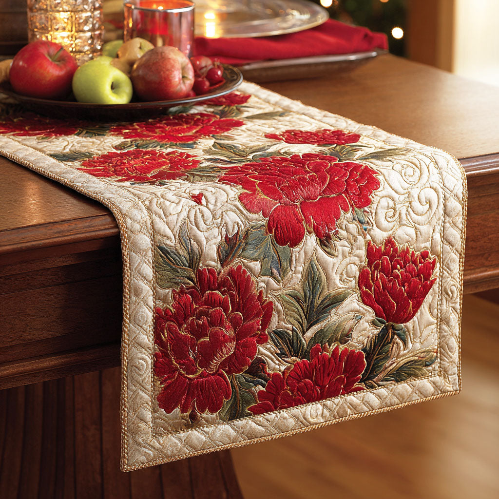 Floral Harmony Quilted Table Runner NCU0TD2344