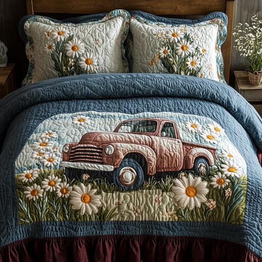 Floral Haul 3-Piece Quilted Bedding Set NCU0DV9050
