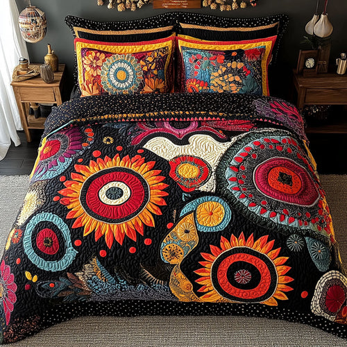 Floral Haven 3-Piece Quilted Bedding Set NCU0PT7622