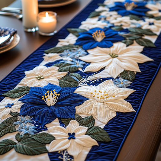 Floral Haven Quilted Table Runner NCU0VH4472