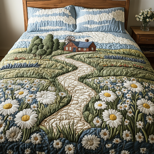 Floral Journey 3-Piece Quilted Bedding Set NCU0VH4800
