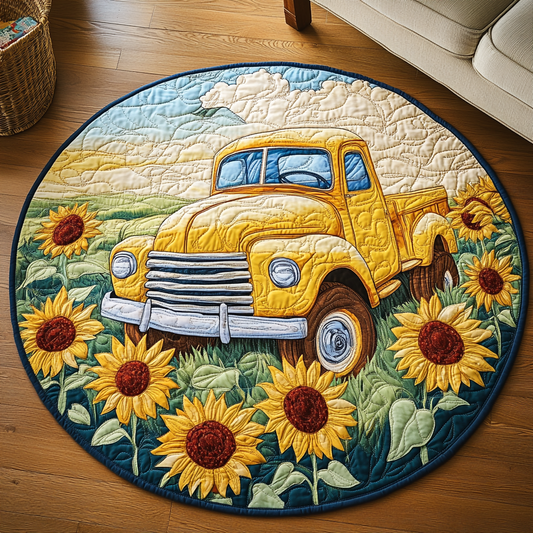 Floral Journey Quilted Round Mat NCU0VH4287