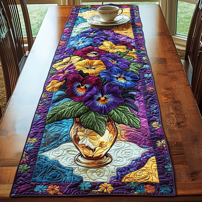Floral Joy Quilted Table Runner NCU0DK7094