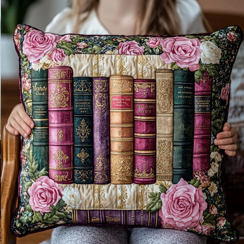 Floral Library Quilted Pillow Case NCU0PT4677