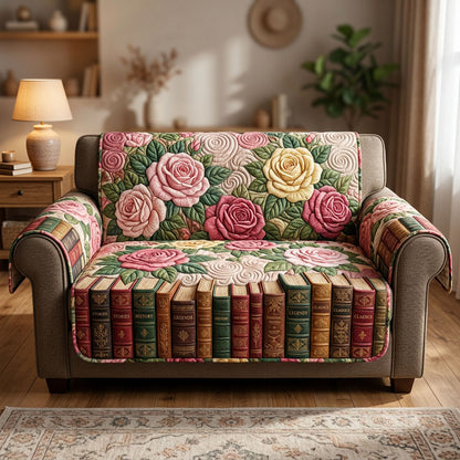 Floral Library Quilted Sofa Cover NCU0TD2566