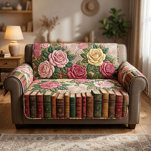 Floral Library Quilted Sofa Cover NCU0TD2566