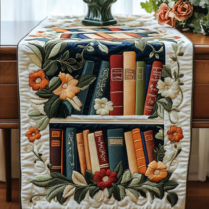 Floral Library Quilted Table Runner NCU0NT4295