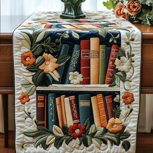 Floral Library Quilted Table Runner NCU0NT4295