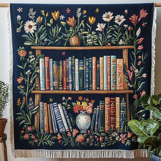 Floral Library Woven Sofa Blanket NCU0NT4749
