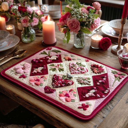 Floral Love Quilted Placemat NCU0TD2137