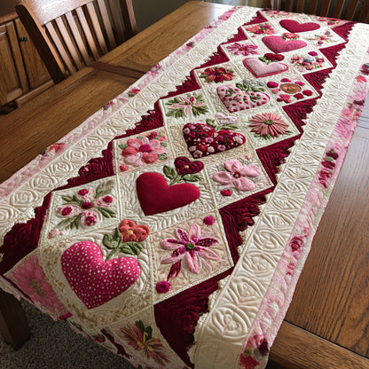 Floral Love Quilted Table Runner NCU0TD2137