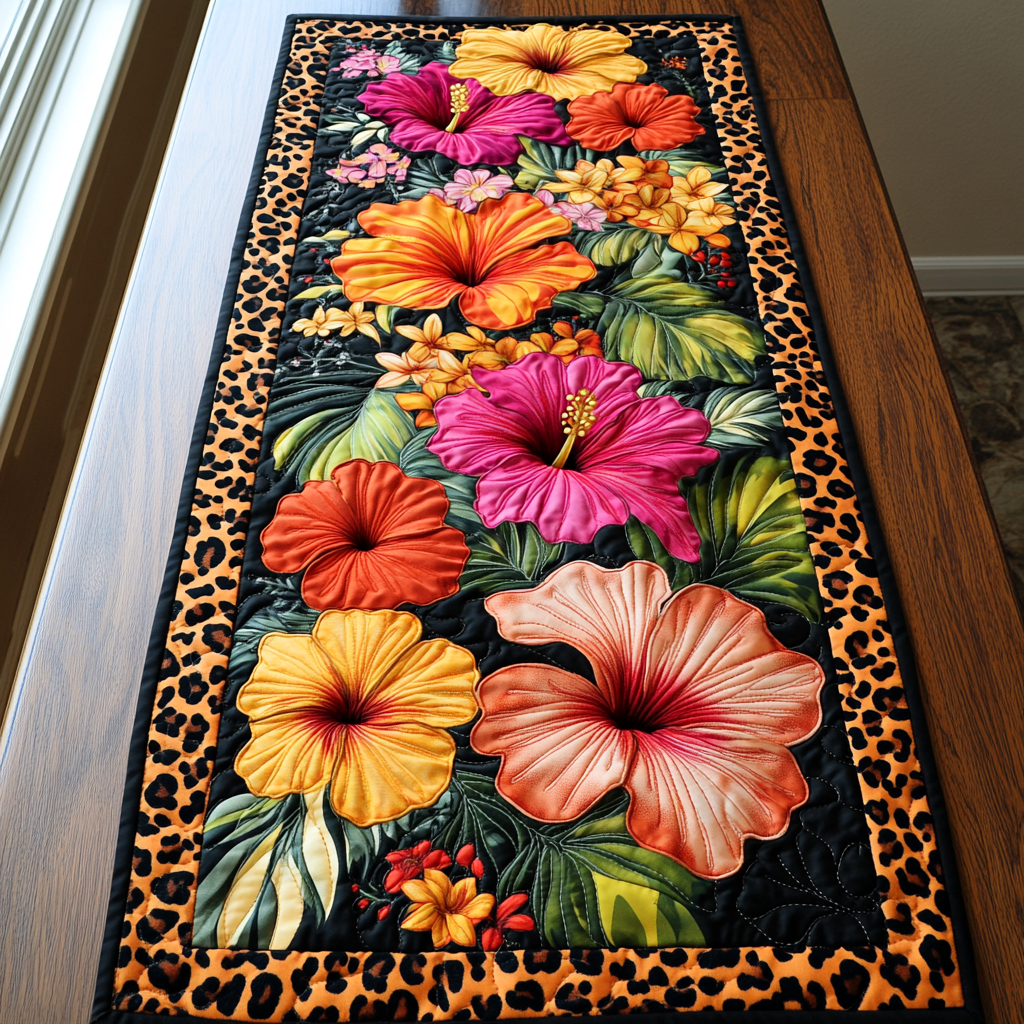 Floral Majesty Quilted Table Runner NCU0DK6124