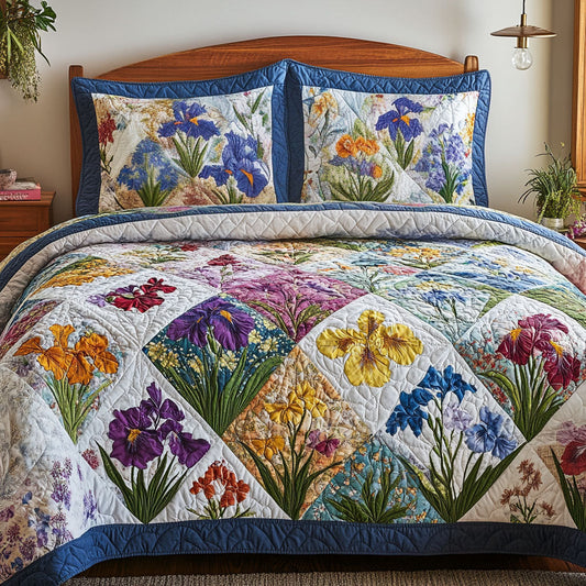 Floral Meadow 3-Piece Quilted Bedding Set NCU0PT6227
