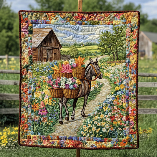 Floral Meadow Bliss Quilted Blanket NCU0PT5740