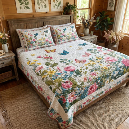 Floral Meadow Escape 3-Piece Quilted Bedding Set NCU0PT11524