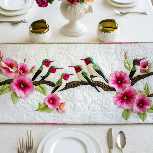 Floral Melody Quilted Table Runner NCU0NT6215
