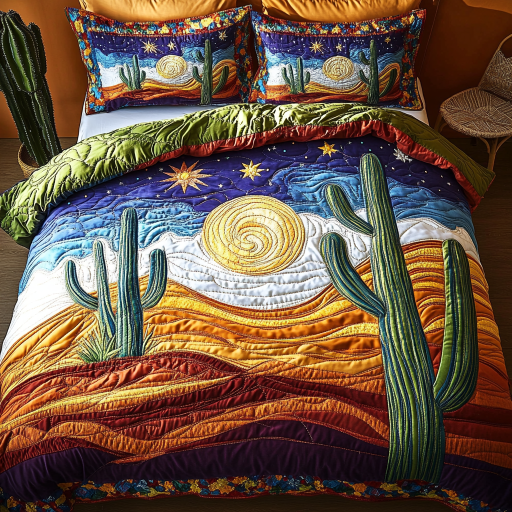 Floral Mirage 3-Piece Quilted Bedding Set NCU0VL2113