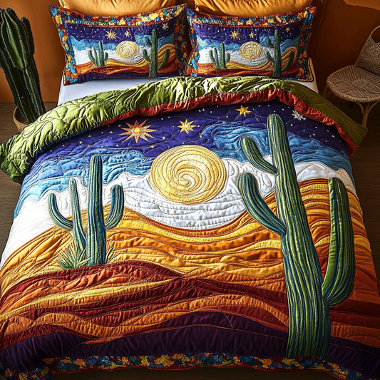 Floral Mirage 3-Piece Quilted Bedding Set NCU0VL2113