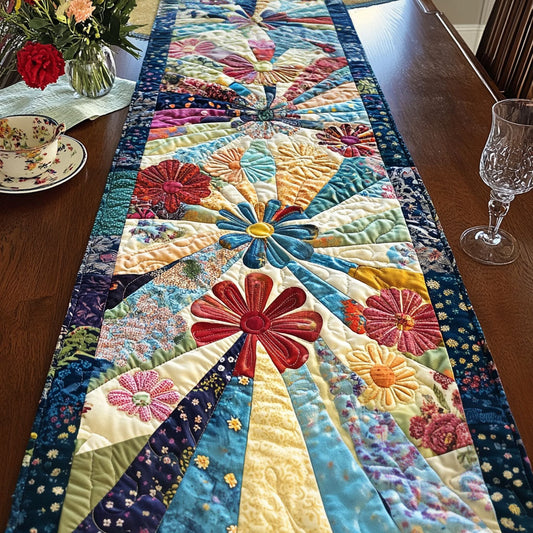 Floral Paradise Quilted Table Runner NCU0PT7246