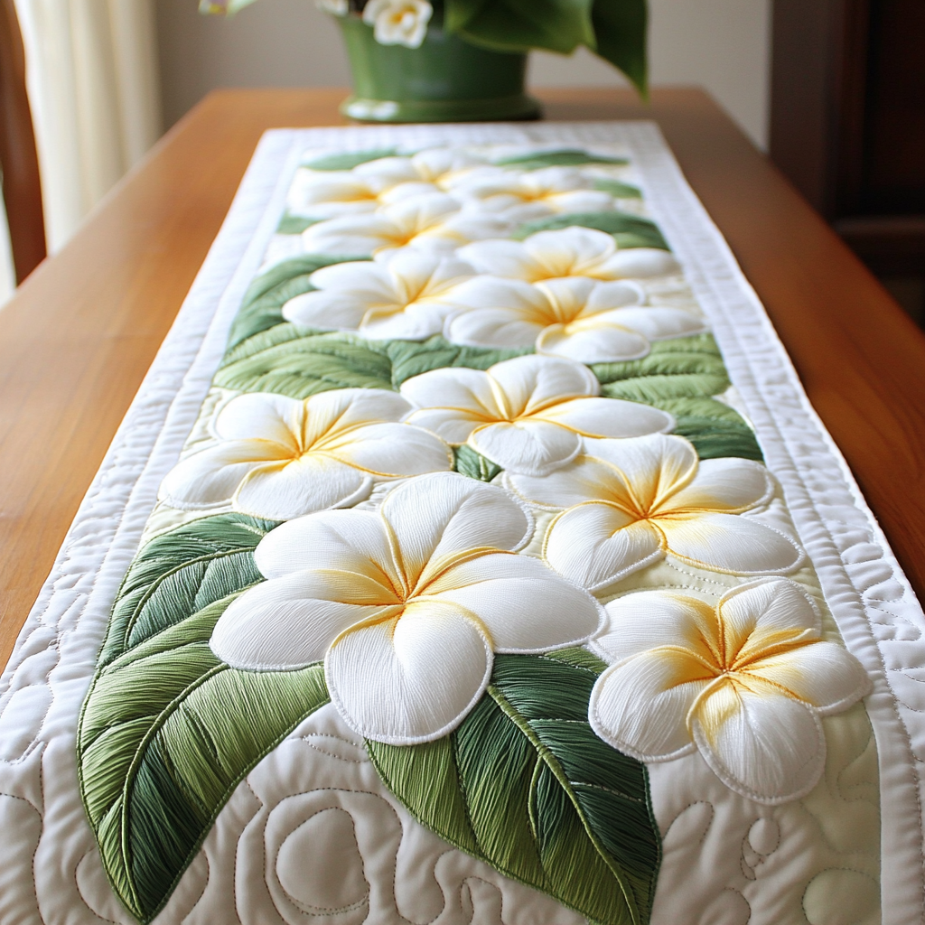 Floral Paradise Quilted Table Runner NCU0VL2001