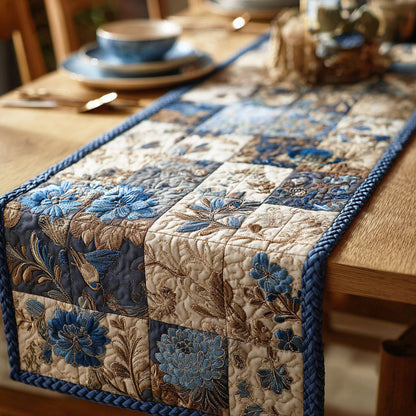 Floral Patchwork Quilted Table Runner NCU0TD2350
