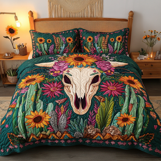Floral Peace 3-Piece Quilted Bedding Set NCU0VL1610