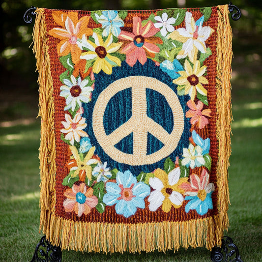 Floral Peace Woven Sofa Blanket NCU0NT4785