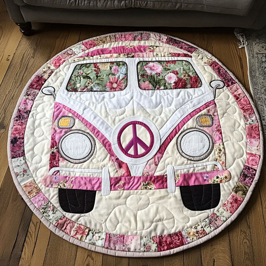 Floral Pink Journey Quilted Round Mat NCU0NT4189
